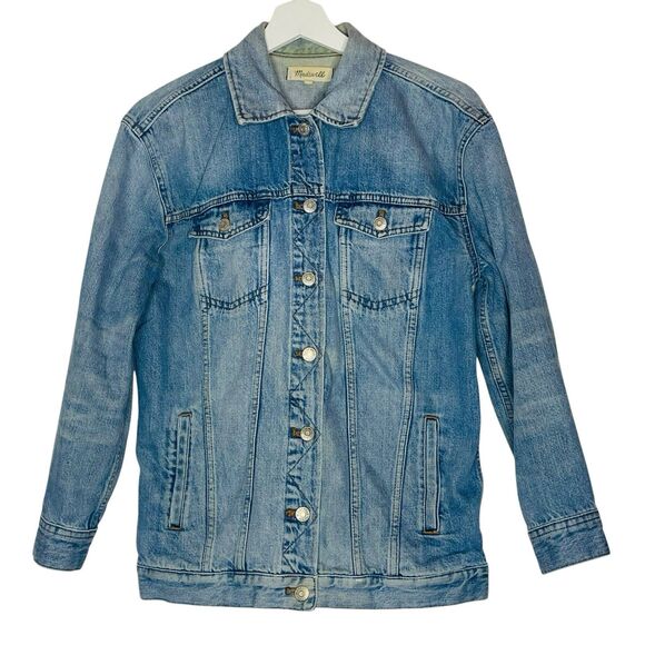 Madewell Oversized Blue Jean Denim Jacket Size Small - Picture 1 of 5